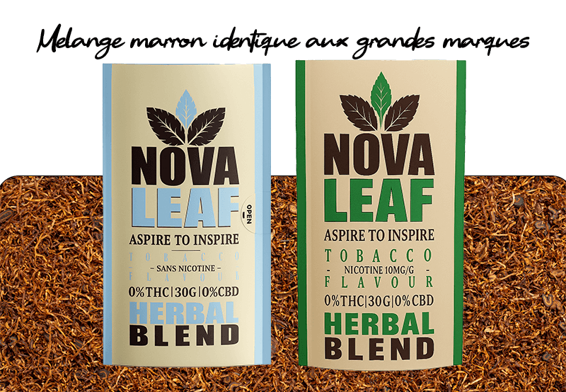 Mélange d'herbes au goût tabac, avec ou sans nicotine